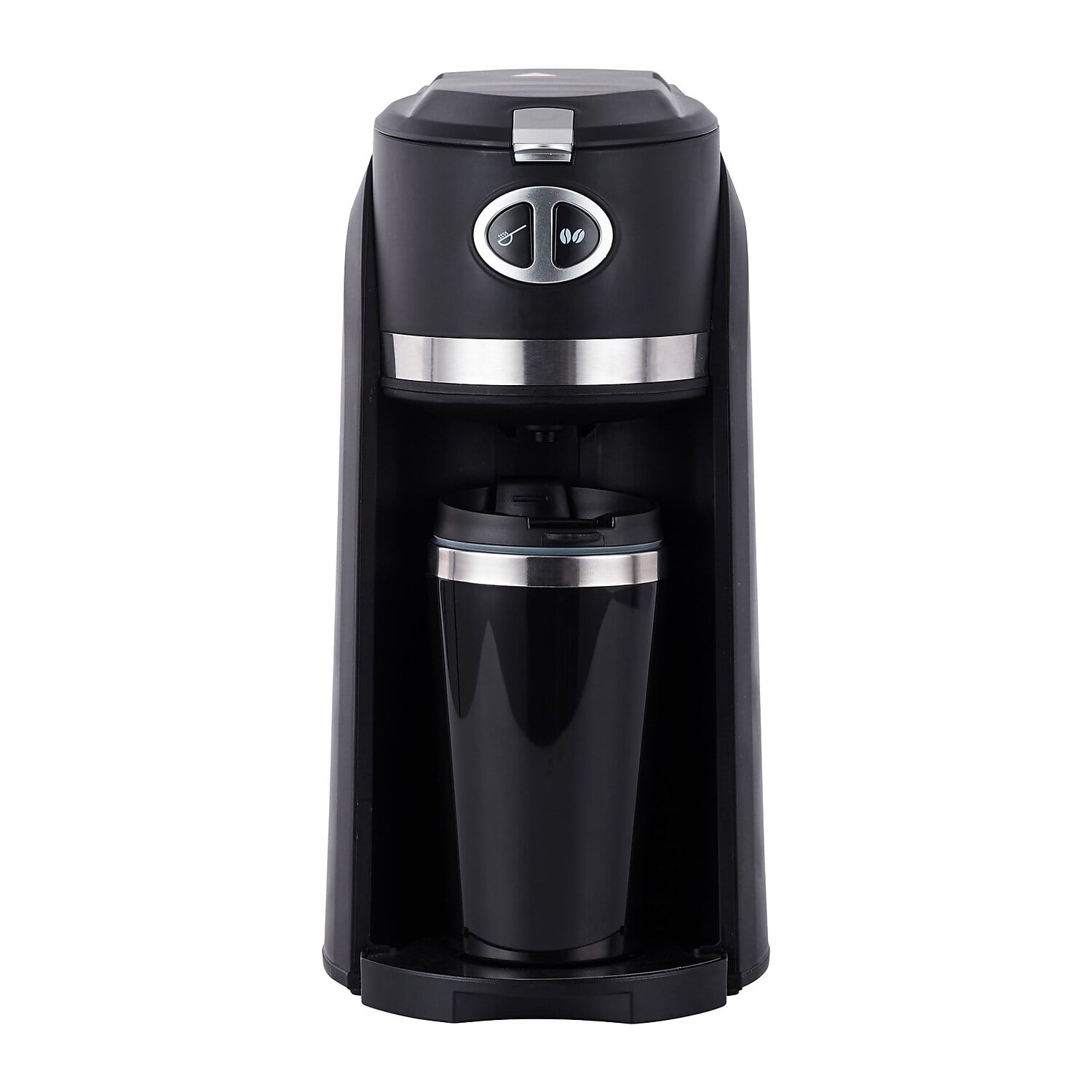 Premium 2-in-1 Grind and Brew 3-cup On-the-go Coffee Maker with Travel Mug