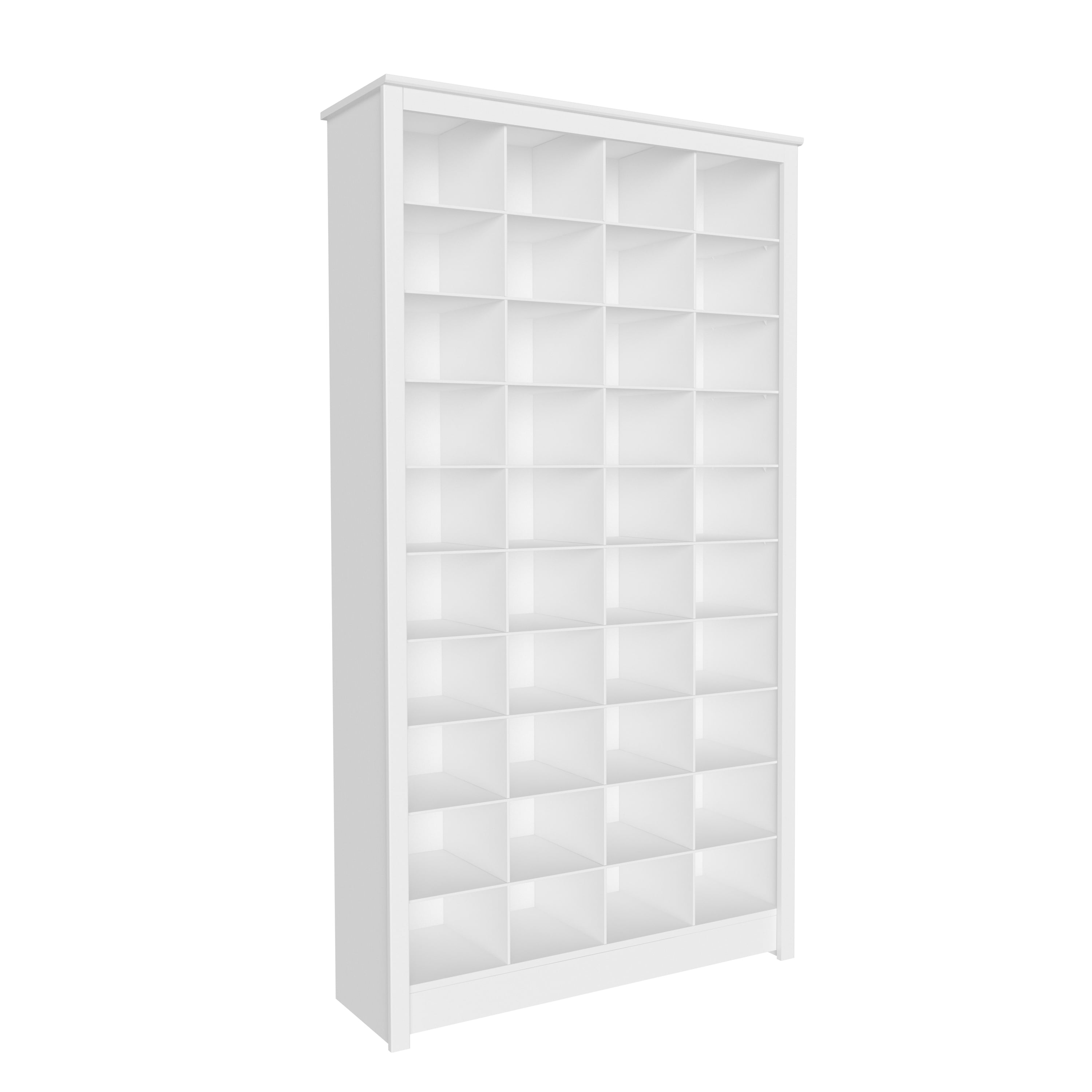 Prepac White Tall Storage Cabinet, Shoe Cabinet, Cube Storage Organizer with 40 Shoe Cubbies 13"D x 39.5" W x 72.5" H, WUSG-0011-1