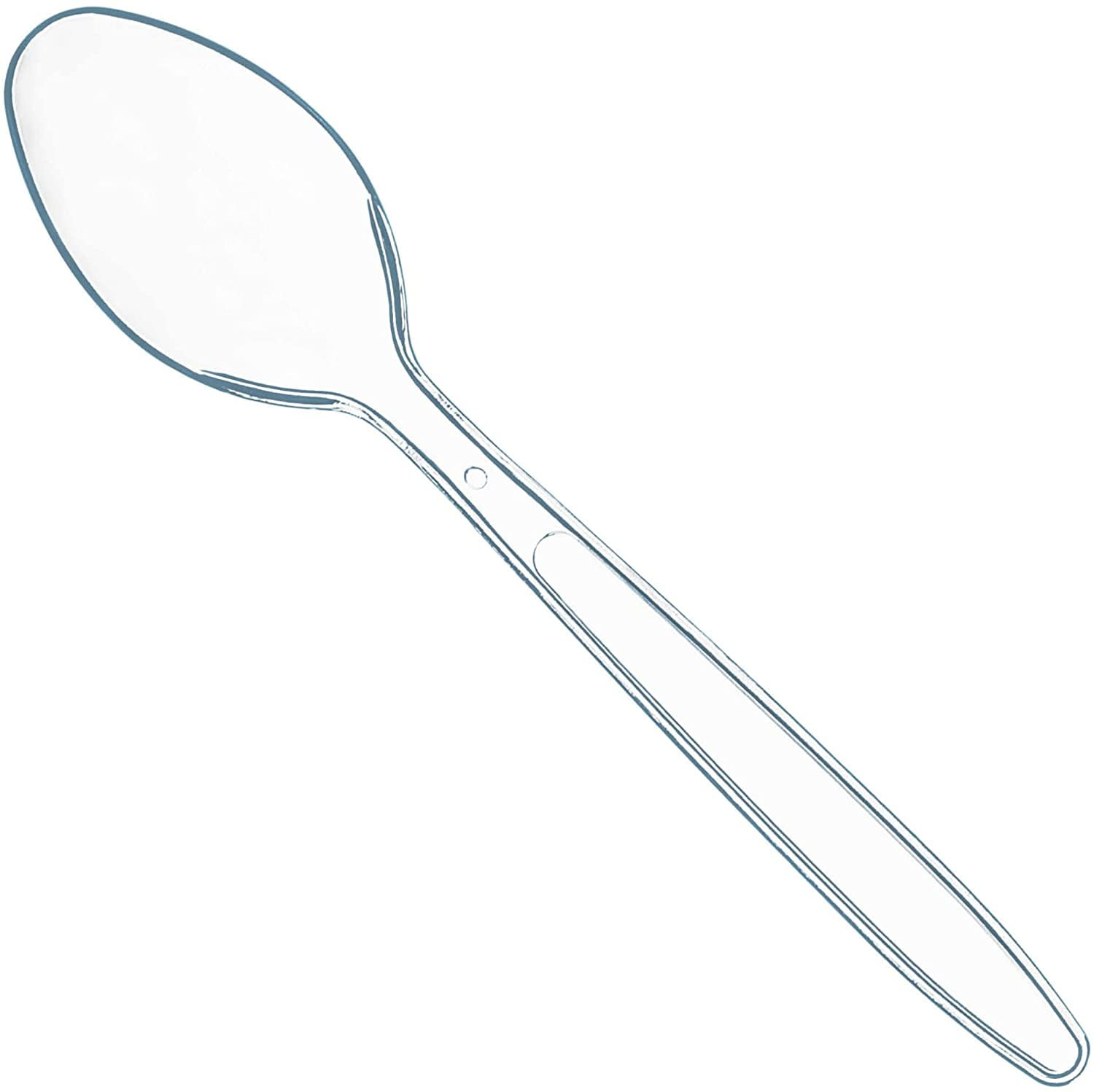 Elegant Clear Heavy-Duty Plastic Disposable Spoons Pack