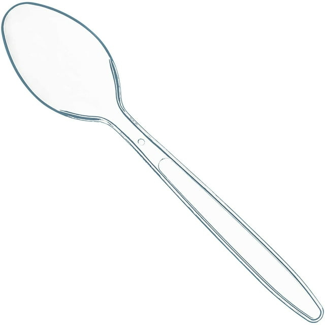Elegant Clear Heavy-Duty Plastic Disposable Spoons Pack