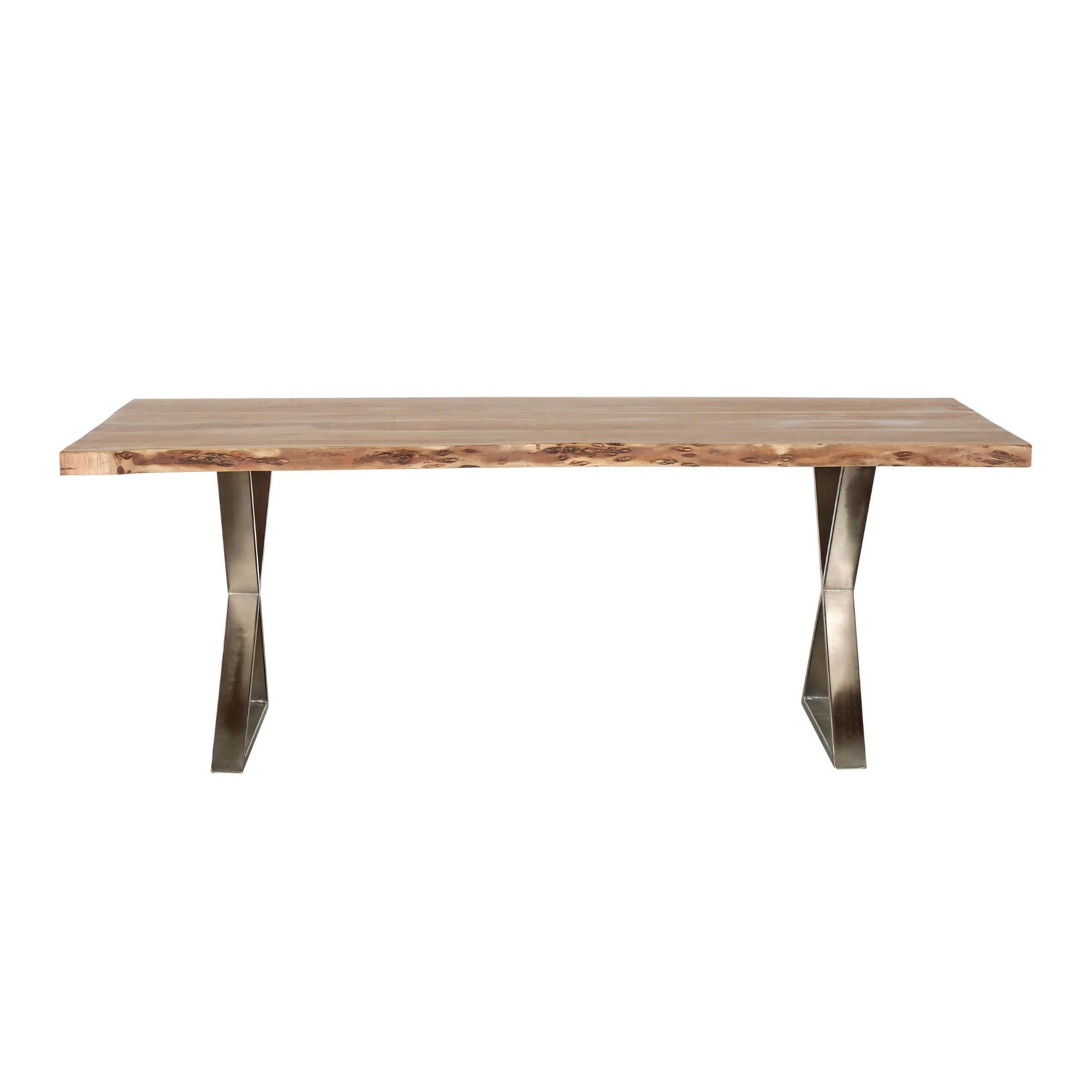 Primo International 51223 70 in. Sutherland Rustic Dining Table, Brown