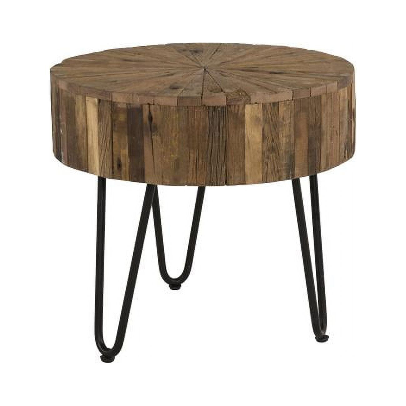 Primo International Tranquil 22 in. Round Reclaimed Wood End Table