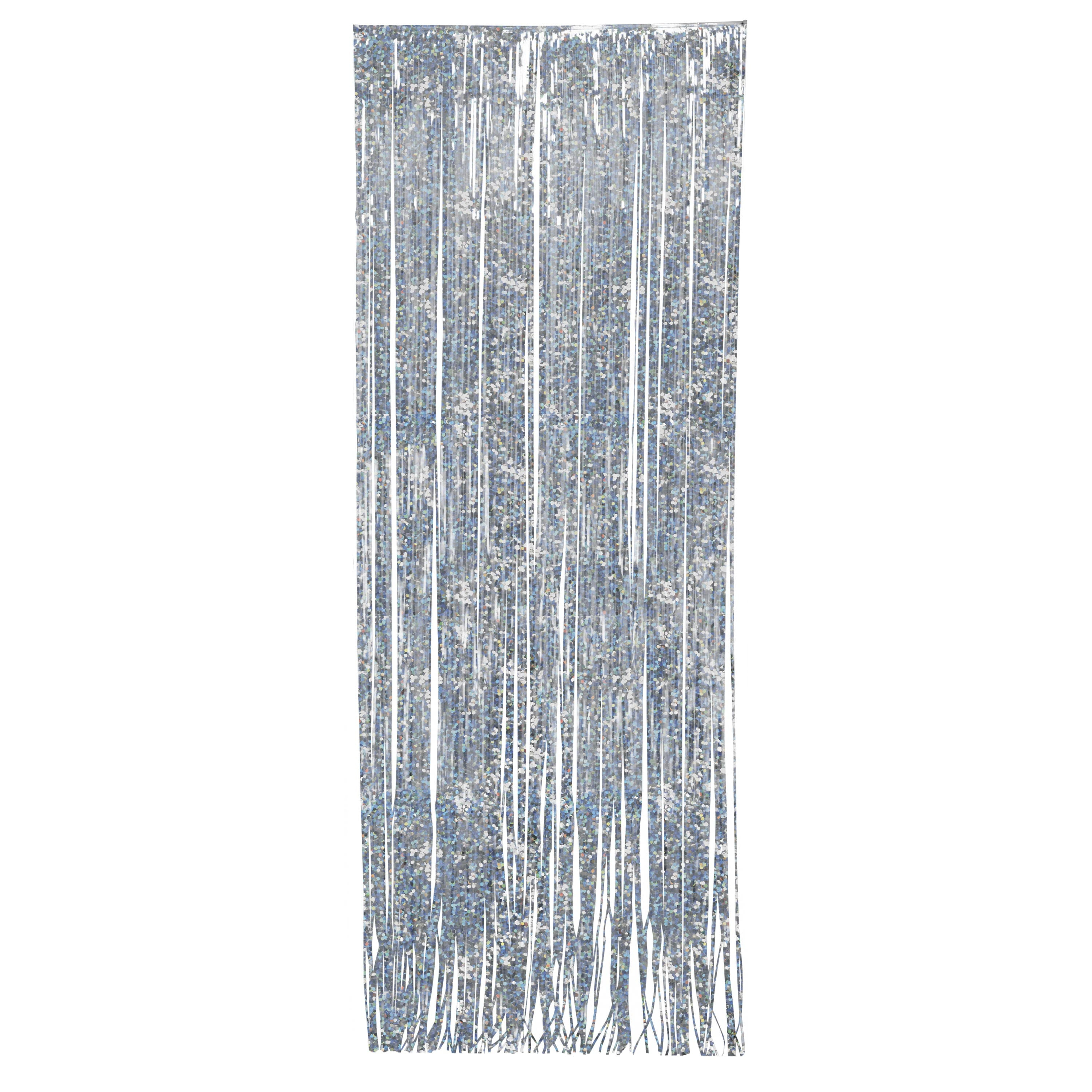 Prismatic Silver Foil Fringe Door Curtain Party Streamers 8' x 3' by Way to Celebrate