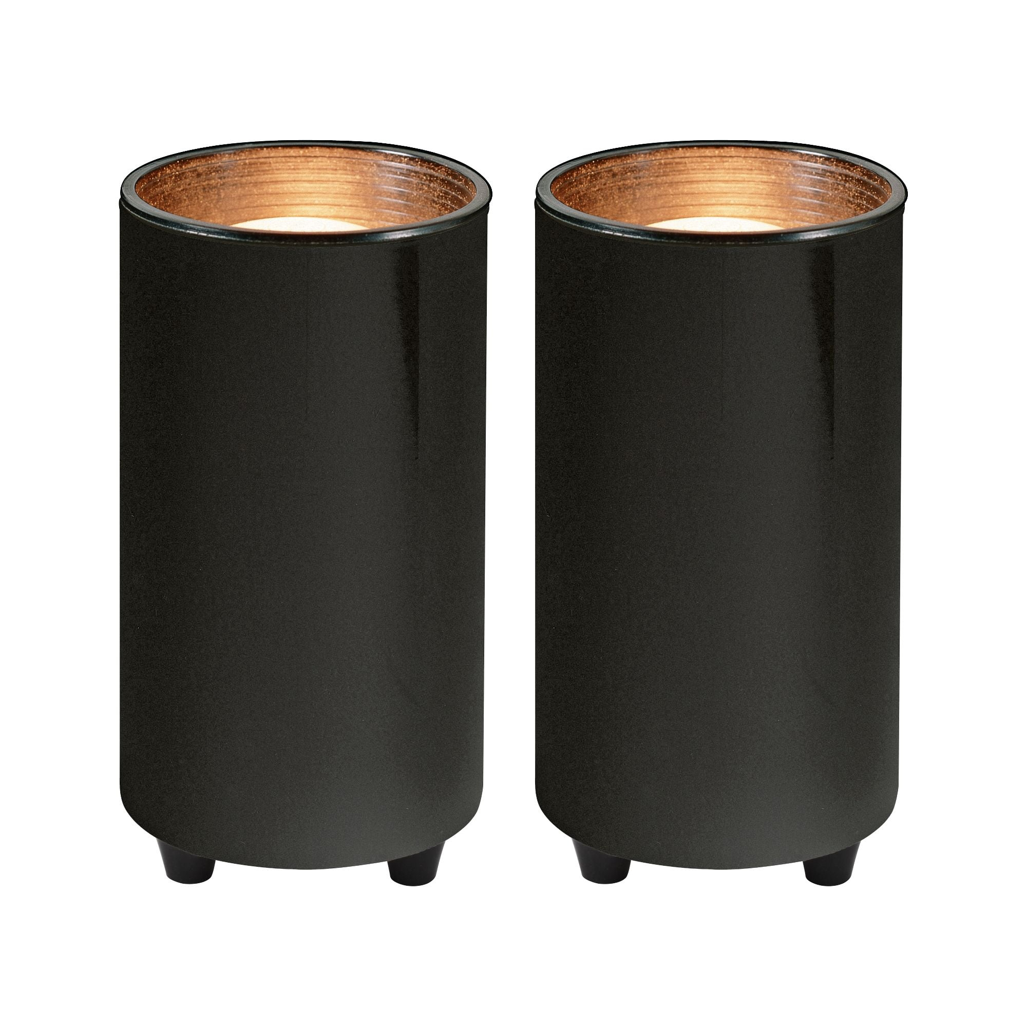 Pro Track Set of 2 Can Uplighting Indoor Accent Spot-Lights Plug-In Floor Plant Home Decorative Art Desk Black Finish 6 1/2" High