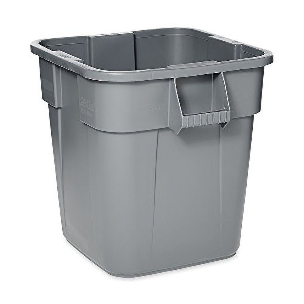 BRUTE Square Bin Storage Container without Lid, 28-Gallon, Gray (FG352600GRAY)
