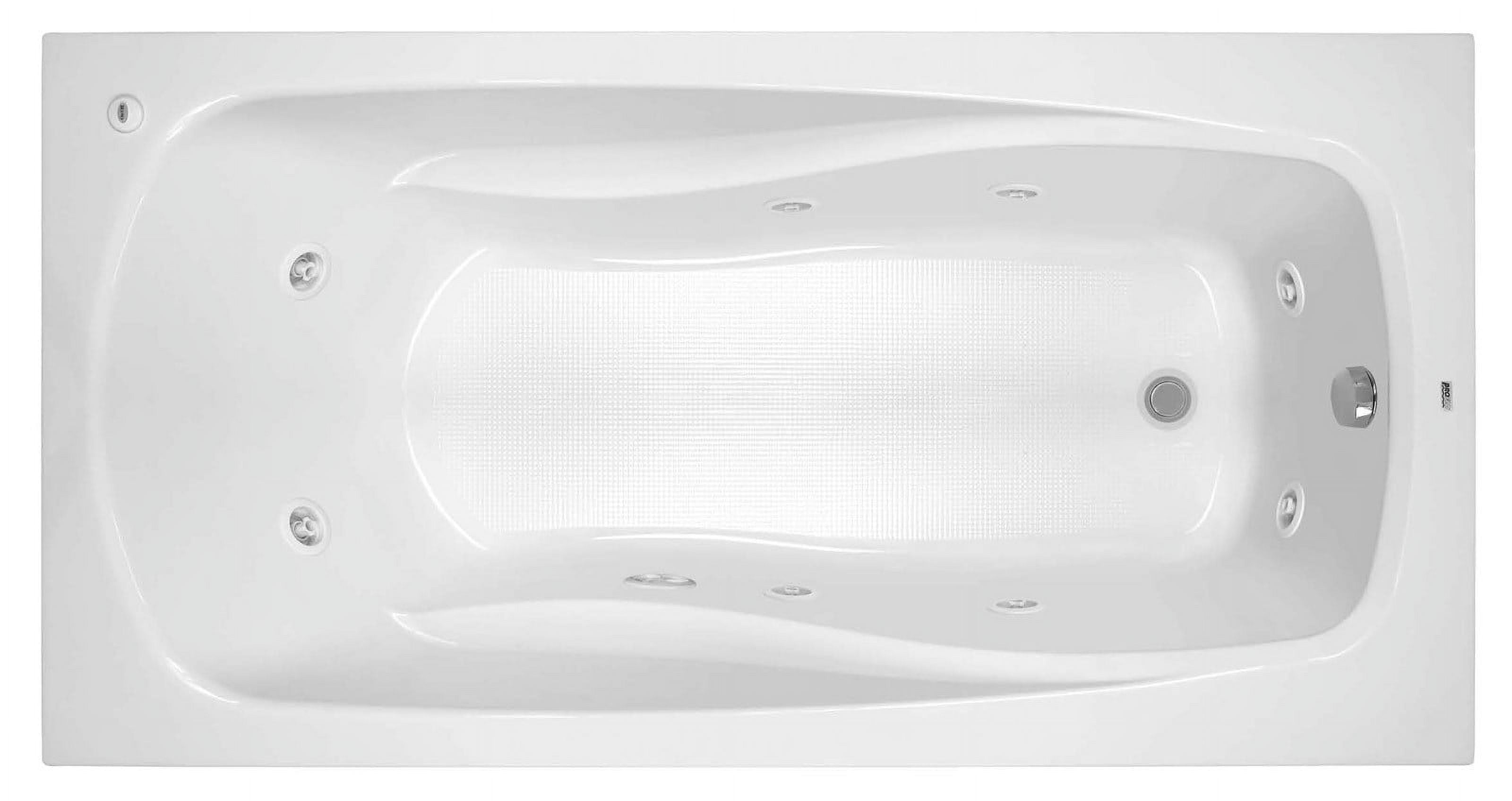 72'' x 36'' Drop-In Whirlpool Acrylic Bathtub