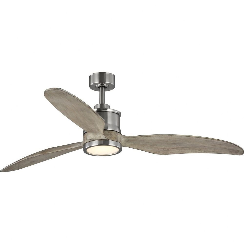 P250002-009-30-Progress Lighting-Farris - Wide - Ceiling Fan - 1 Light - Handheld Remote in Modern style - 60 Inches wide by 15.5 Inches high-Brushed