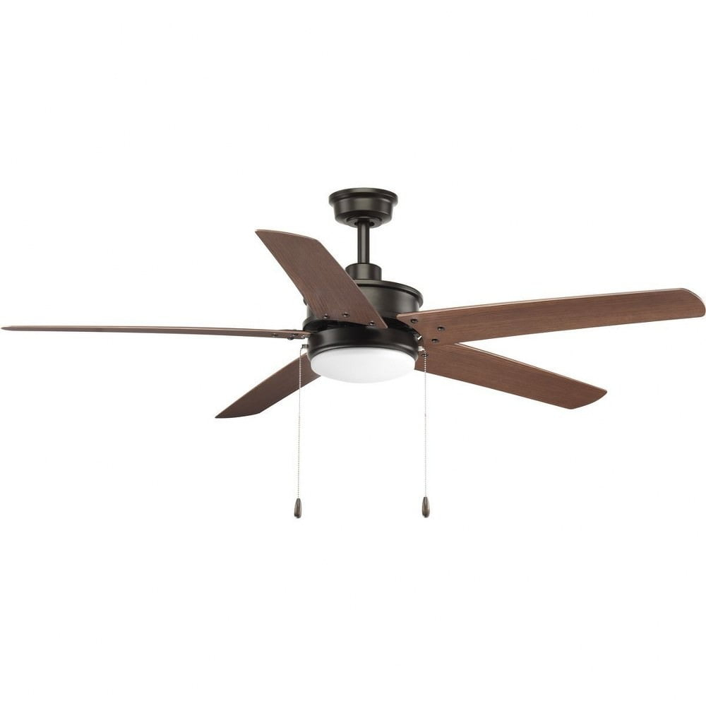 P2574-2030K-Progress Lighting-Whirl - Wide - Ceiling Fan - 1 Light - Damp Rated in Transitional style - 60 Inches wide by 15.88 Inches high-Antique