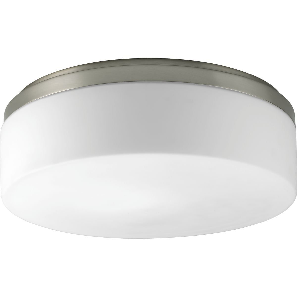 Progress Lighting Maier 1-Light LED Flush Mount, Brushed Nickel, Etched White Opal Acrylic Diffuser