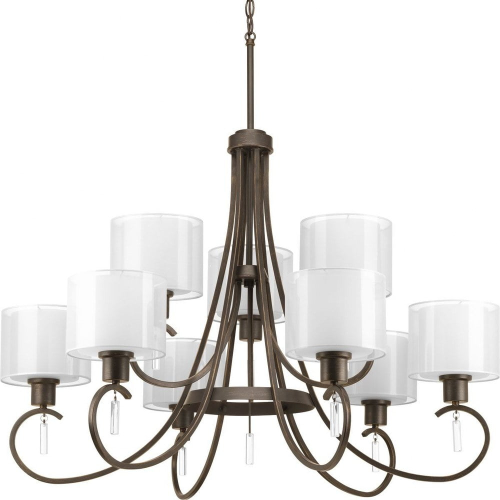 Progress Lighting P4697-20 Invite Nine Light Chandelier Light Antique Bronze