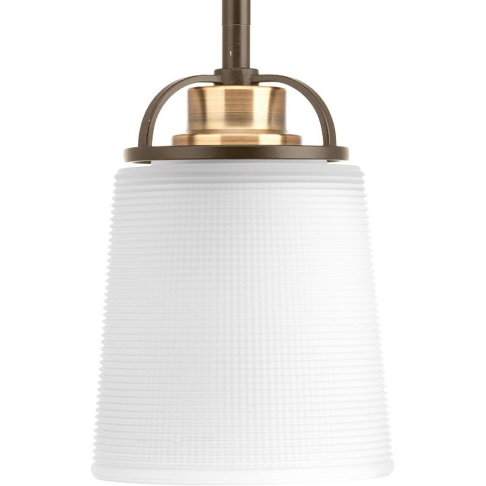 P500006-020-Progress Lighting-West Village - Pendants Light - 1 Light in Farmhouse style - 5.13 Inches wide by 7.63 Inches high-Antique Bronze Finish