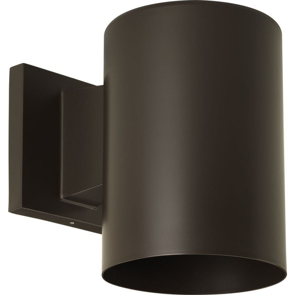 Progress Lighting, Cylinder Collection, 1-Light Wall Light, Antique Bronze, Porcelain Shade