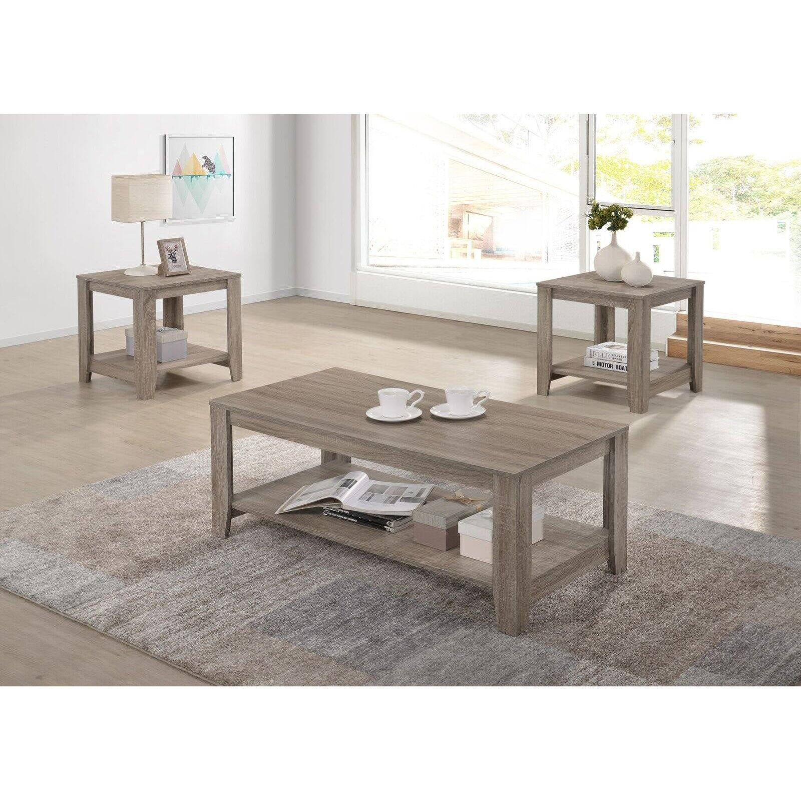 Progressive Furniture  17 x 42 x 20 in. Barry Cocktail Table - Dark Taupe