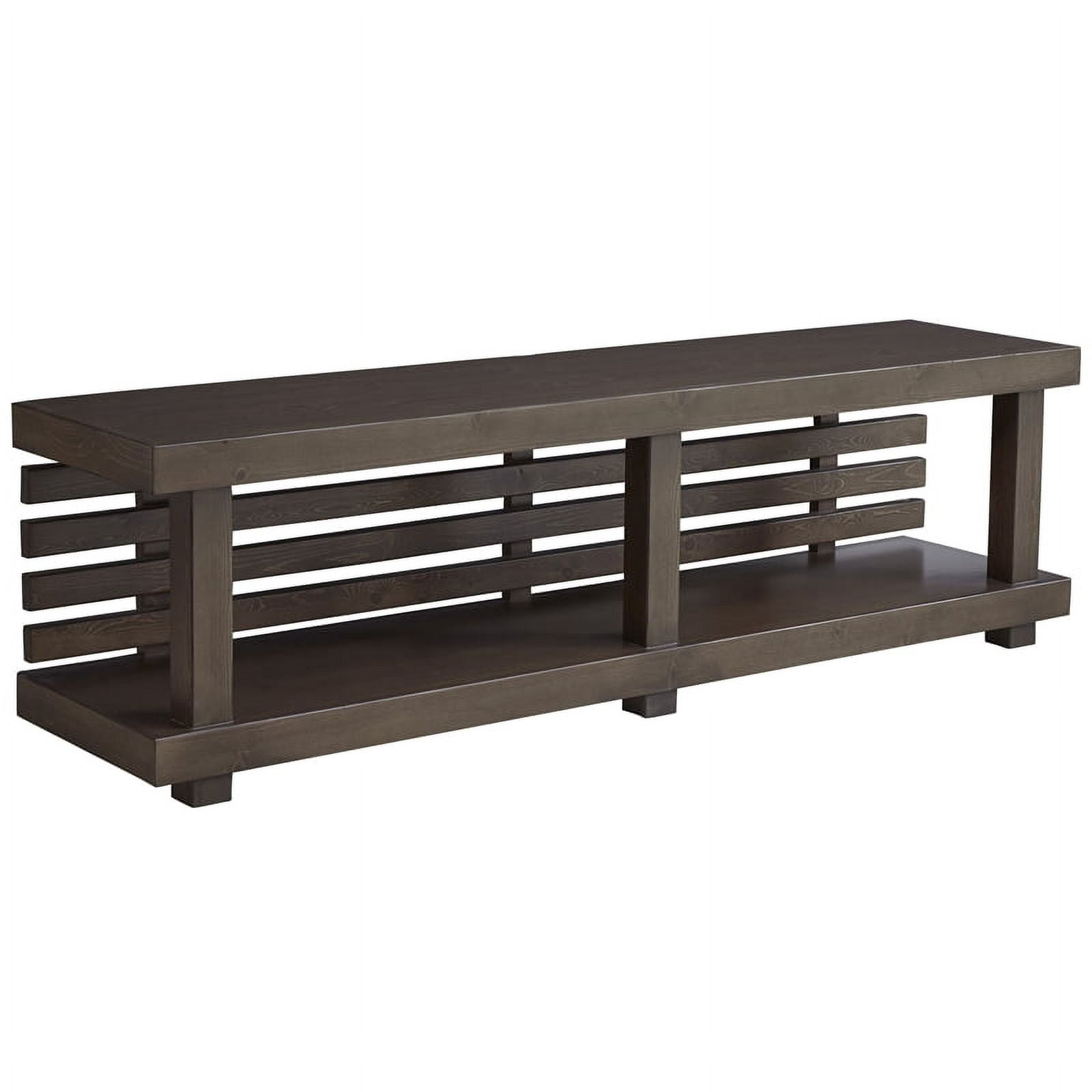 Progressive Furniture Bristol Wood 82" TV Entertainment Console in Brown