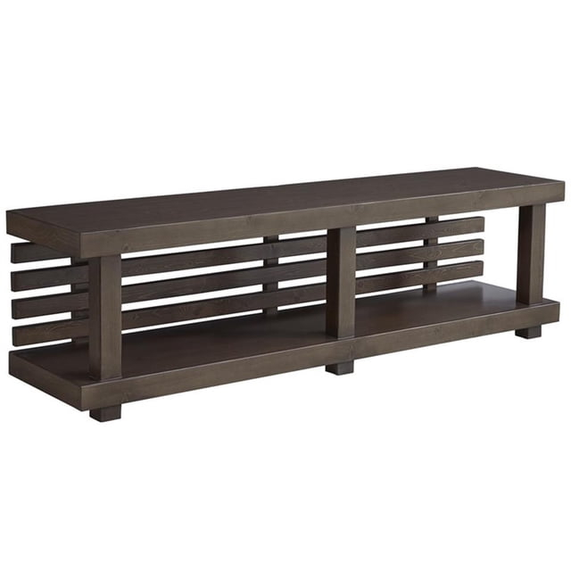 Progressive Furniture Bristol Wood 82" TV Entertainment Console in Brown