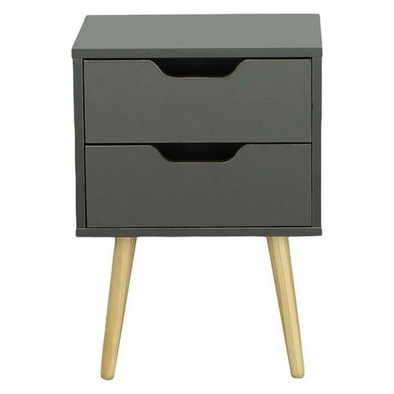 Progressive Furniture Dreamy Two Drawer Nightstand in Gray