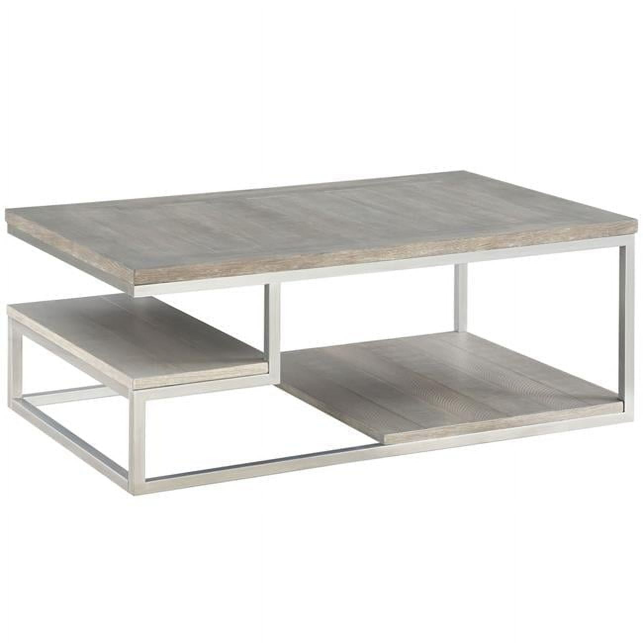 Progressive Furniture Lake Forest II Rectangular Wood Cocktail Musk Gray/Natural