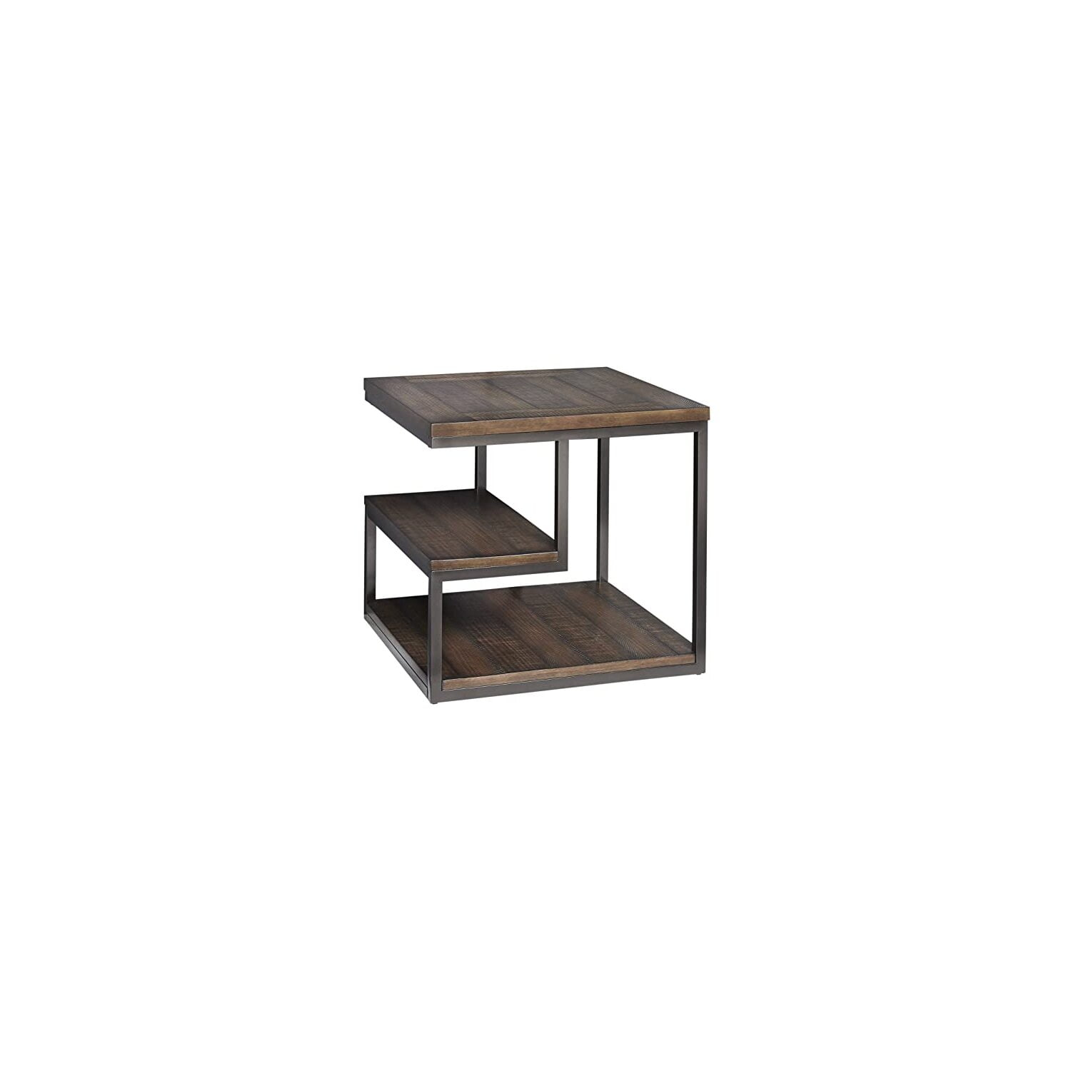 Progressive Furniture Lake Forest Wood End Table in Cola Brown