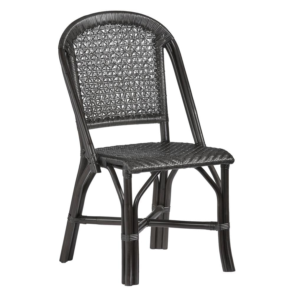 Progressive Furniture  Louie Dining Room Accent Side Dining Chair, Black - Set of 2