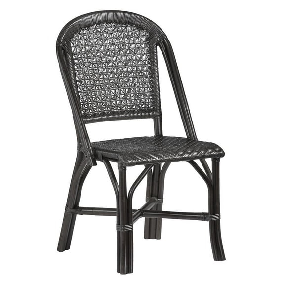 Progressive Furniture  Louie Dining Room Accent Side Dining Chair, Black - Set of 2