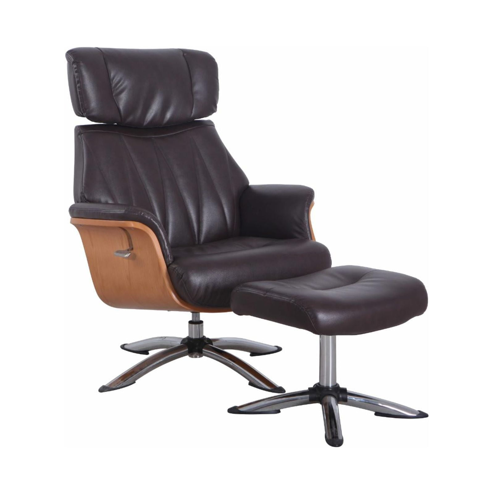 Progressive Furniture Relax-R™ Caitlin Air Leather Recliner and Ottoman - Espresso