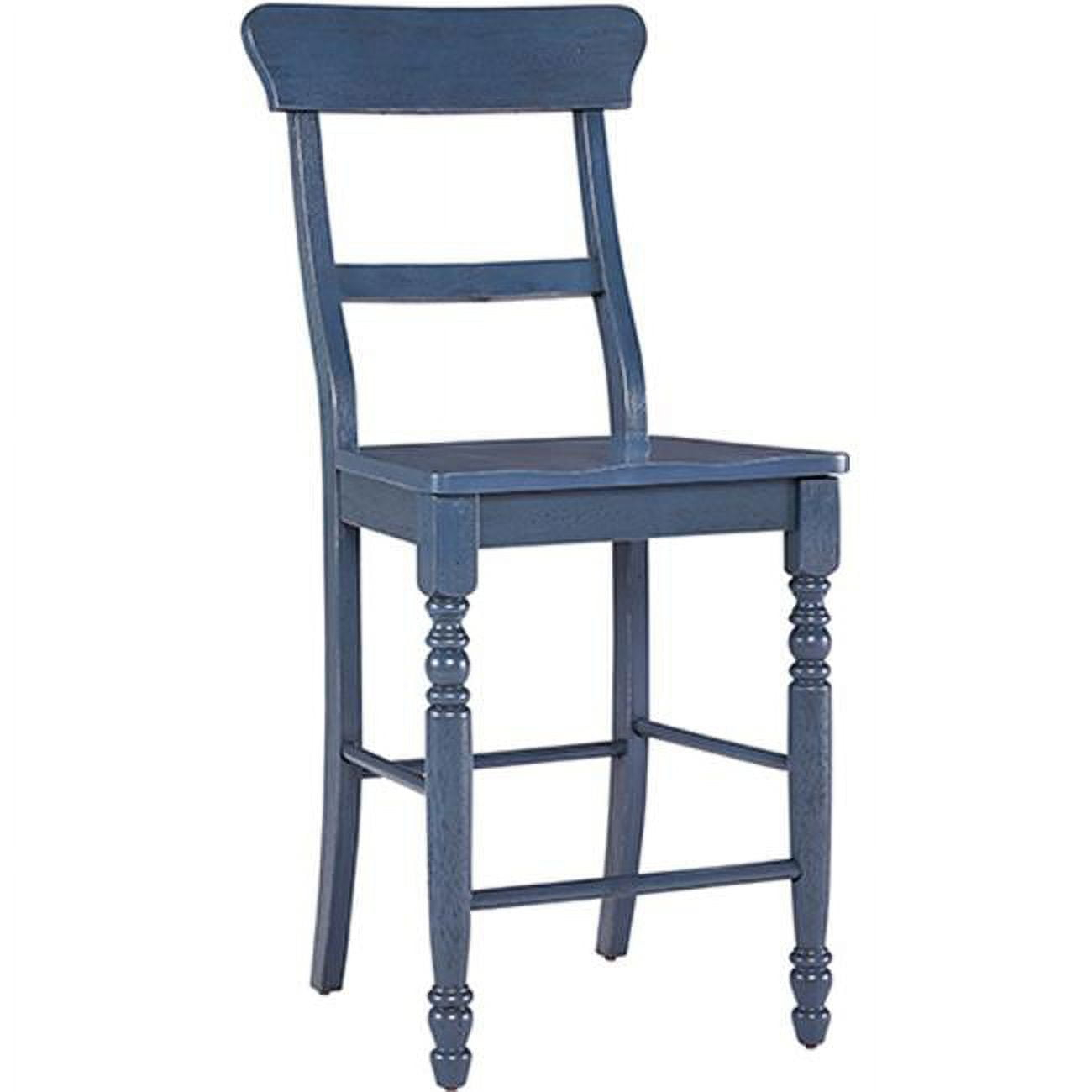 Progressive Furniture Savannah Court Set of 2 Wood Counter Chairs Antique Navy