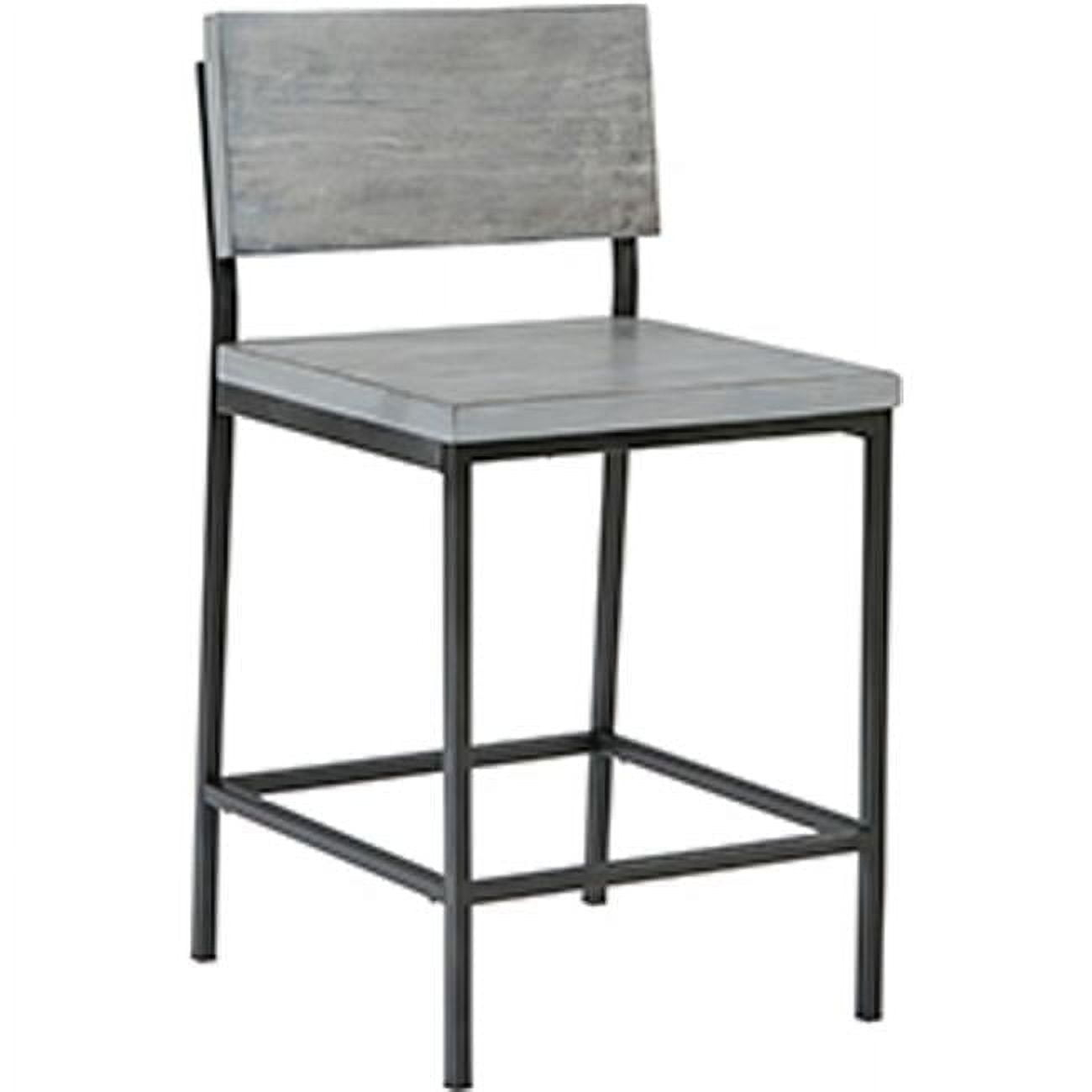 Progressive Furniture Sawyer Wood/Metal Bar Stool in Gray