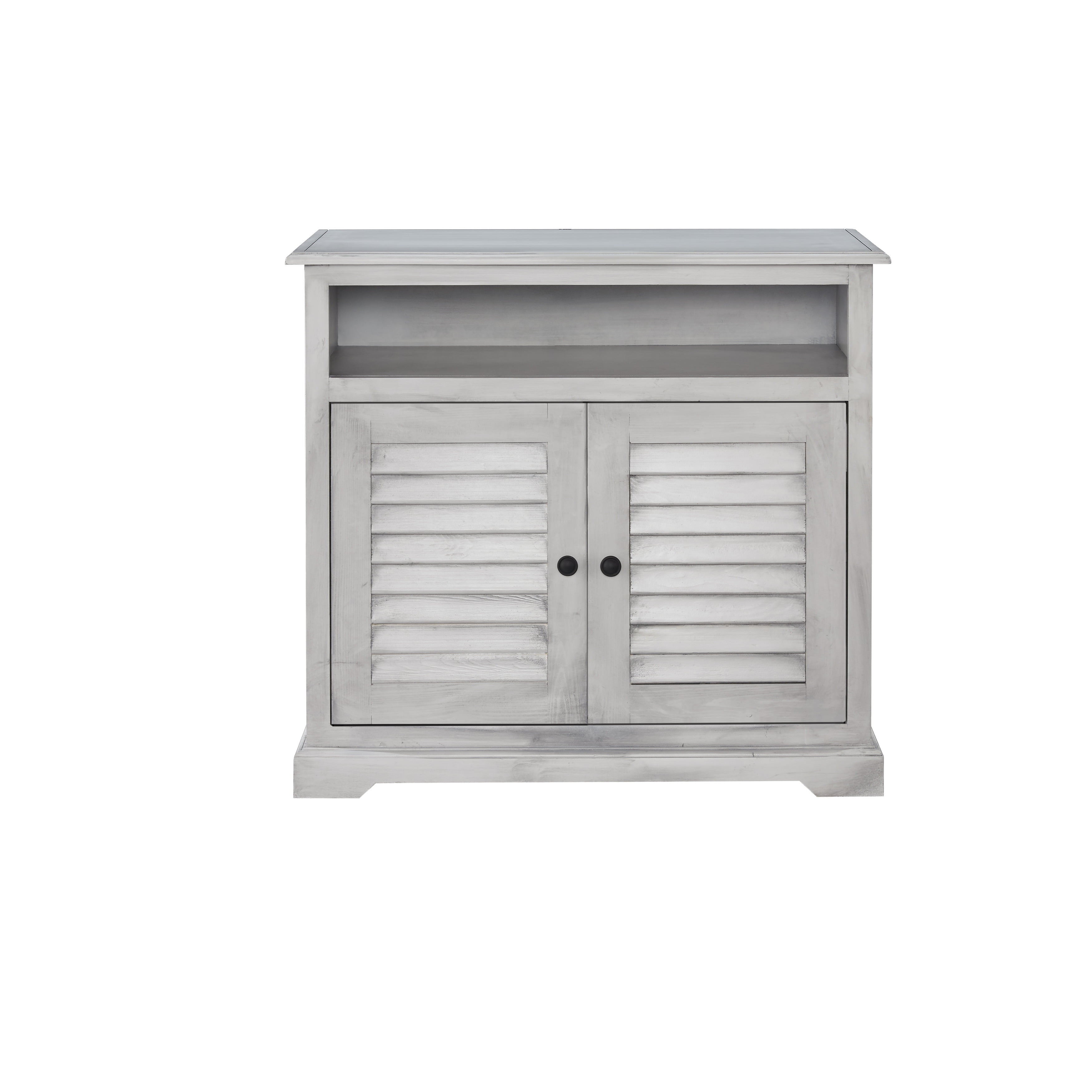 Progressive Furniture Shutter Lane Gray Wood Accent Chest