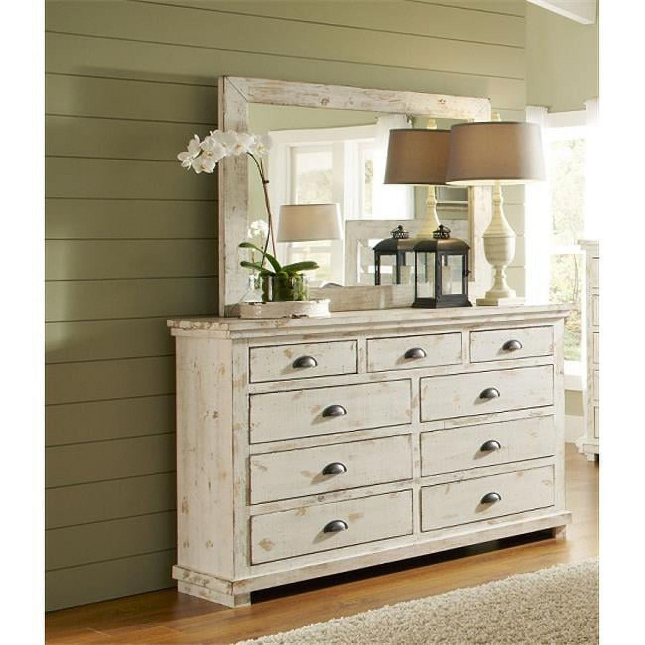 Wolferstorn 9 - Drawer Double Dresser with Mirror