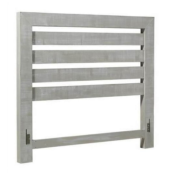 Progressive Furniture Willow Wood King Slat Headboard in Gray Chalk