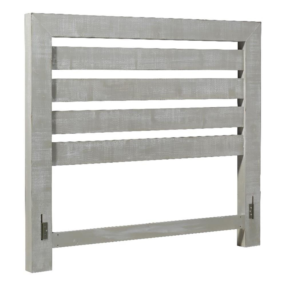 Progressive Furniture Willow Wood King Slat Headboard in Gray Chalk