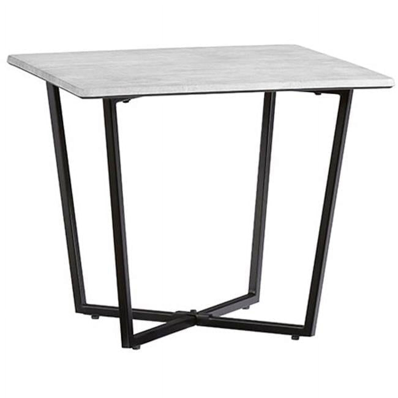Progressive Furniture Wren End Table in Industrial Gray/Black Metal