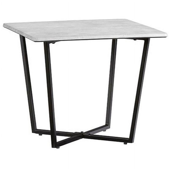 Progressive Furniture Wren End Table in Industrial Gray/Black Metal