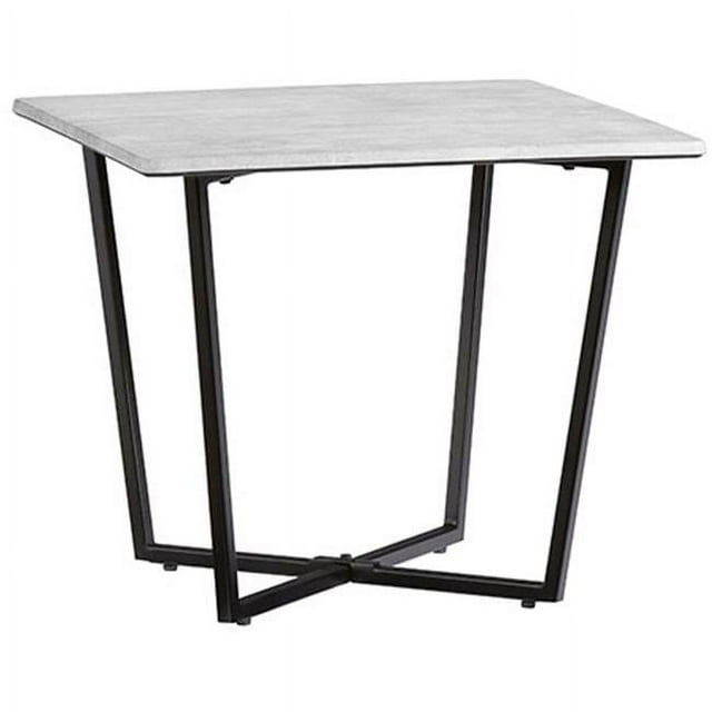 Progressive Furniture Wren End Table in Industrial Gray/Black Metal
