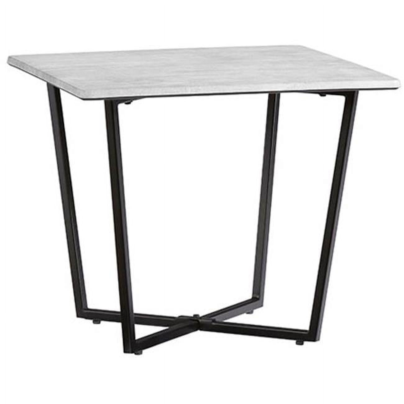 Progressive Furniture Wren End Table in Industrial Gray/Black Metal