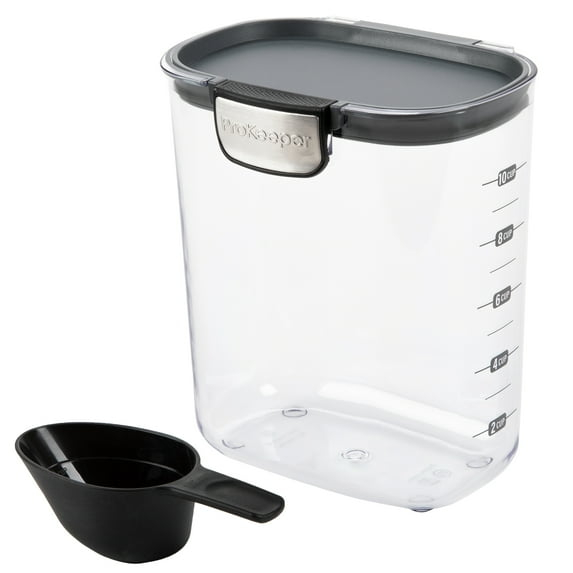 Clear BPA-Free Stainless Steel Grain Storage Container with Scoop