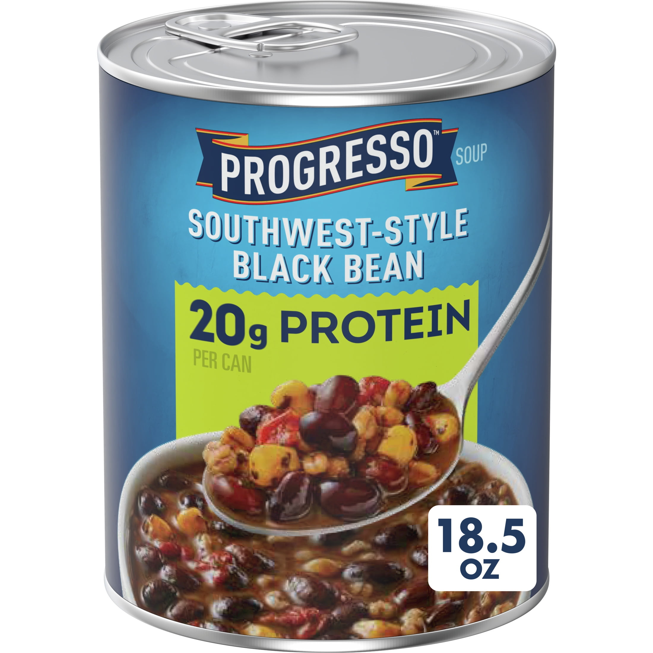 Progresso Southwest-Style Black Bean Protein Soup, Vegetarian, 18.5 oz