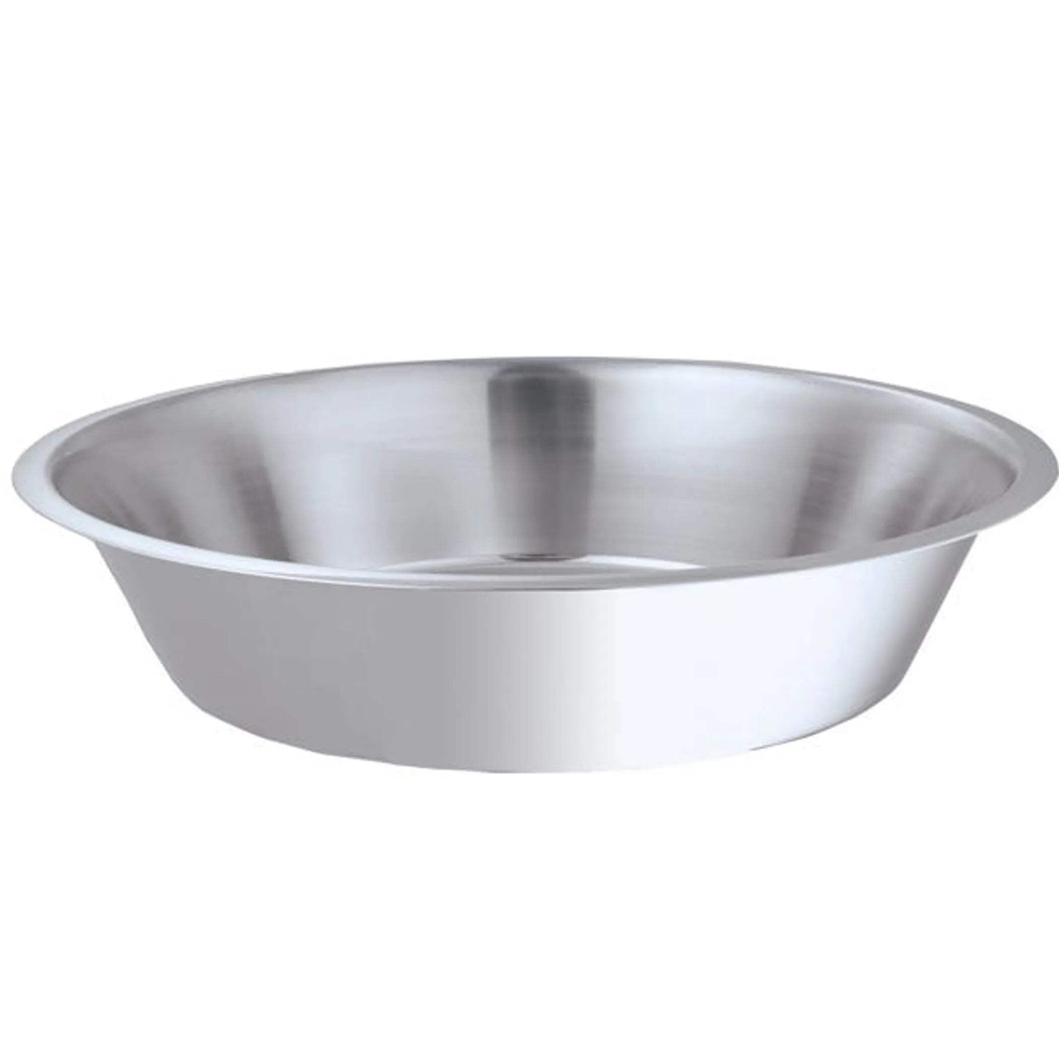 INDIPETS Kitty Low Height Cup: Pet Water and Food Bowl | 6-Inch, Stainless Steel (PN: 800001)