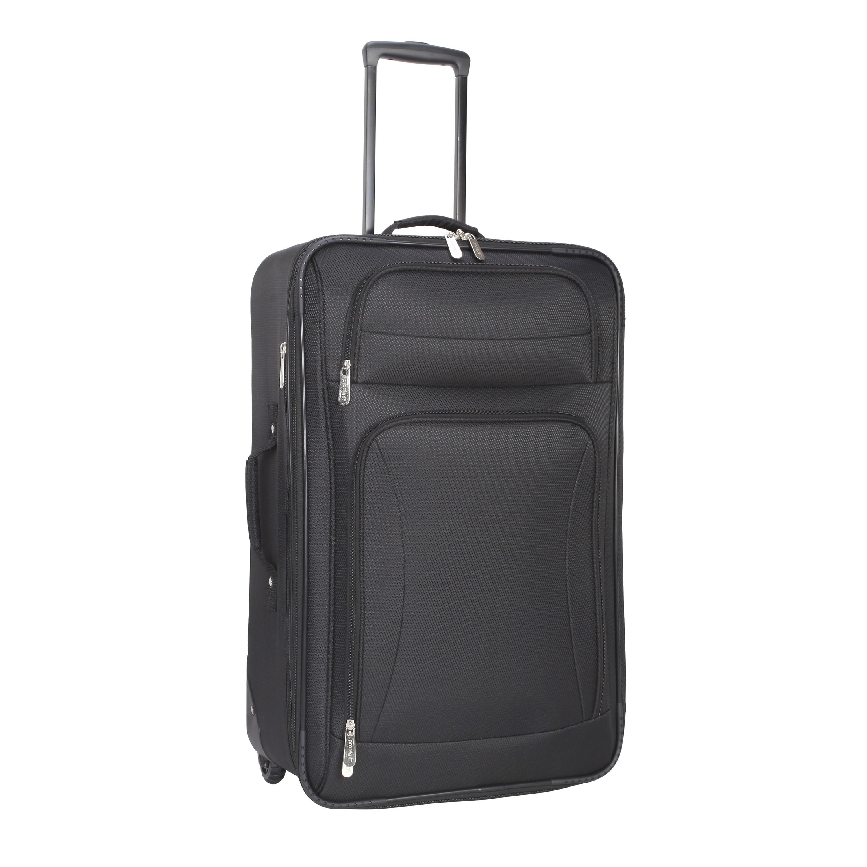 Protege Regency 28-inch Softside Checked Upright Luggage, Black