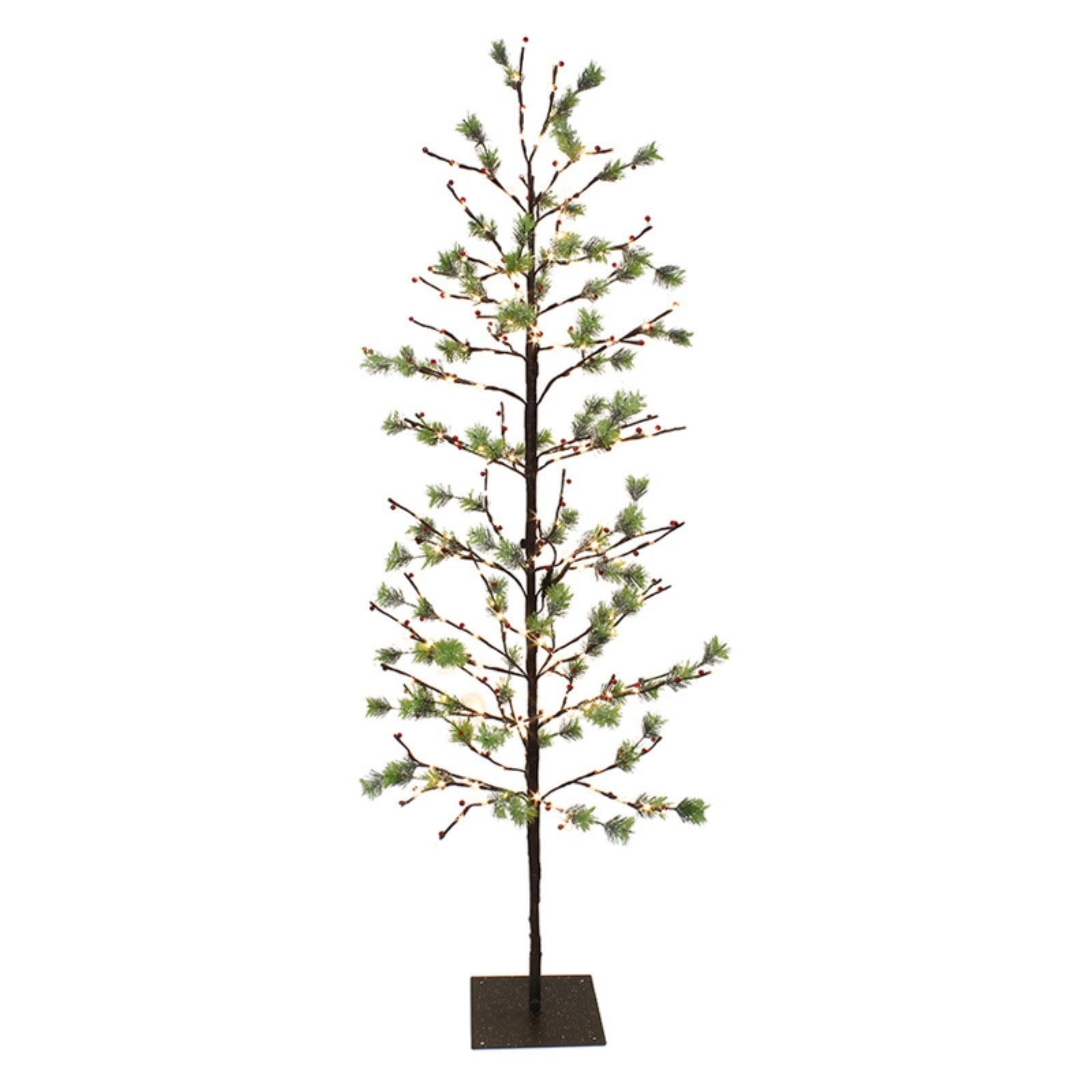 Puleo International 6 ft. Pre-Lit Twig Tree with 240 White LED Twinkle Lights