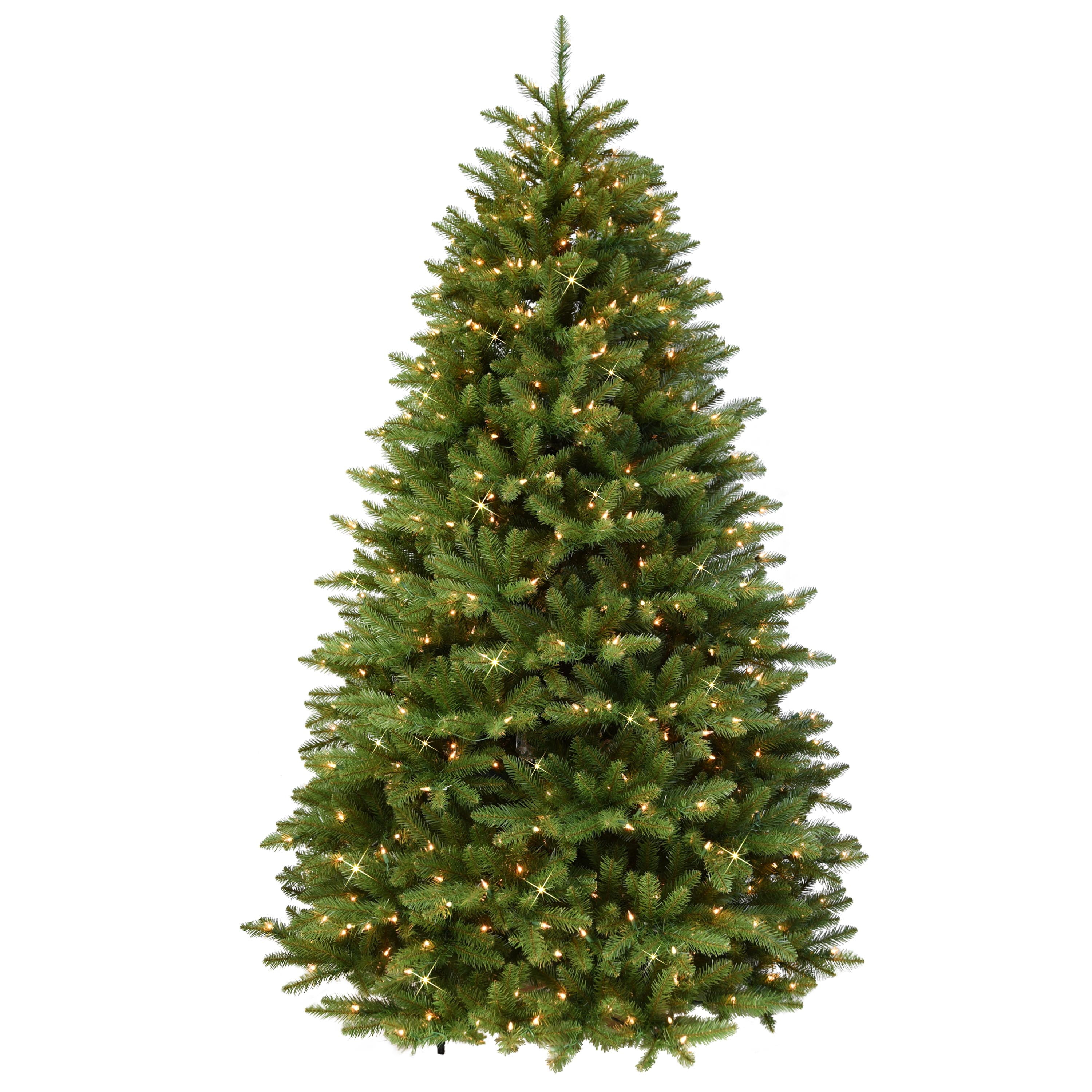 Puleo International 7.5' Pre-lit Fraser Fir Grand Tree w/ bottom row of branches near the floor Artificial Christmas Tree with 750 UL-Listed Clear Lights