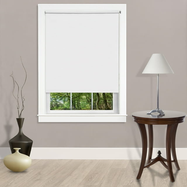 Achim Tear Down Indoor Cordless Vinyl Room Darkening Roller Window Shade, 72 x 37, White