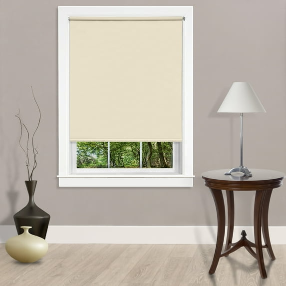 Achim Tear Down Indoor Cordless Vinyl Room Darkening Roller Window Shade, 72 x 37, Ivory Beige