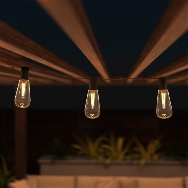 Pure Garden 50-LG1090 Outdoor Solar String Solar Powered Traditional Hanging Lighting with Vintage-Style Bulbs for Patio
