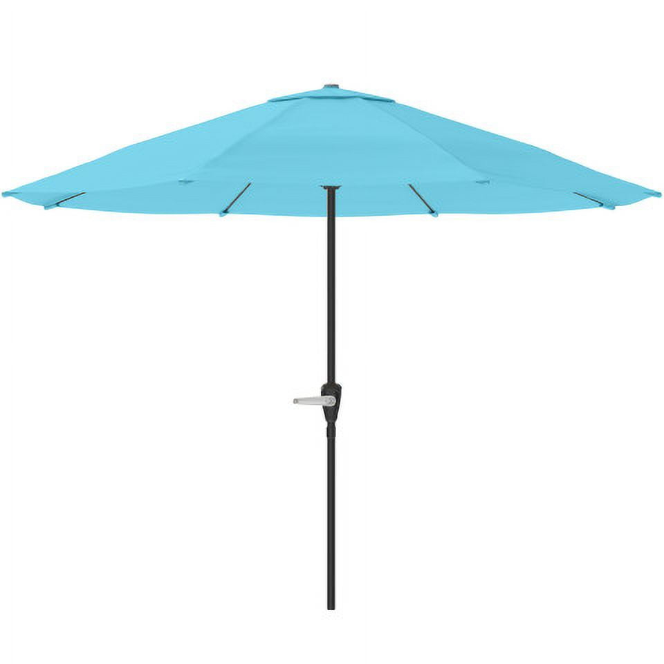 Pure Garden 9FT Outdoor Vented Patio Umbrella with Easy Crank (Blue)