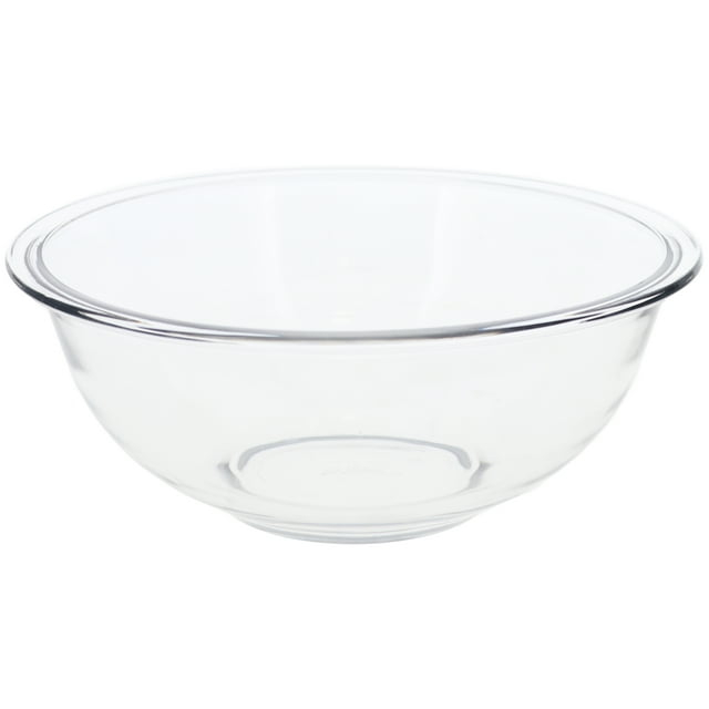 Pyrex Prepware 2.5-Quart Glass Mixing Bowl – Clear, Durable Bowl for Baking, Mixing, and Food Prep