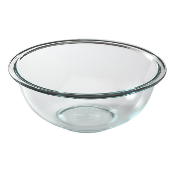 Pyrex Prepware 2.5-Quart Glass Mixing Bowl – Clear, Durable Bowl for Baking, Mixing, and Food Prep
