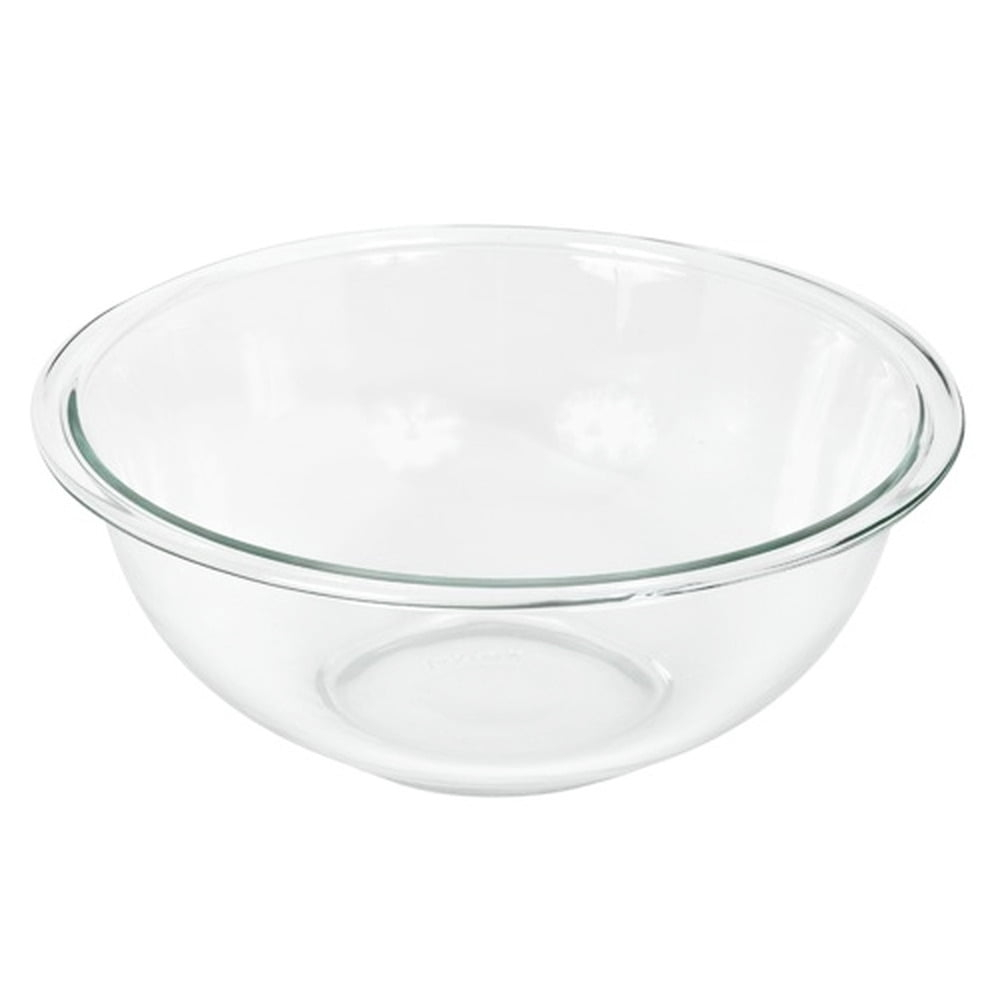 Pyrex Prepware 2.5-Quart Glass Mixing Bowl – Clear, Durable Bowl for Baking, Mixing, and Food Prep