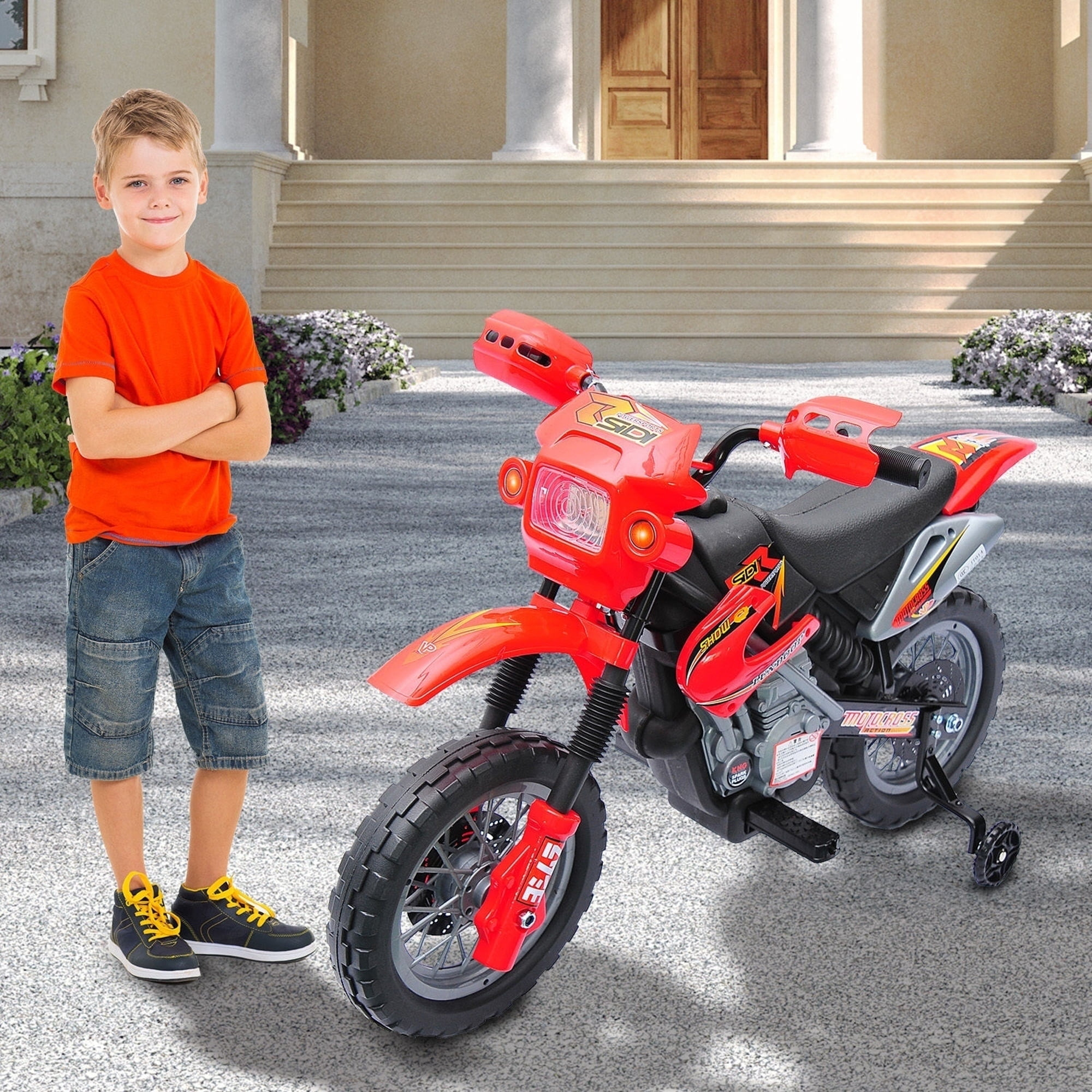 Qaba 6V Kids Motorcycle Dirt Bike Electric Ride-On Toy for 3-6 years Child
