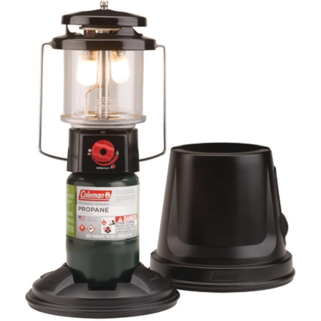 COLEMAN Deluxe Two Mantle Instastart Quickpack Propane Camping Lantern w/ Cover